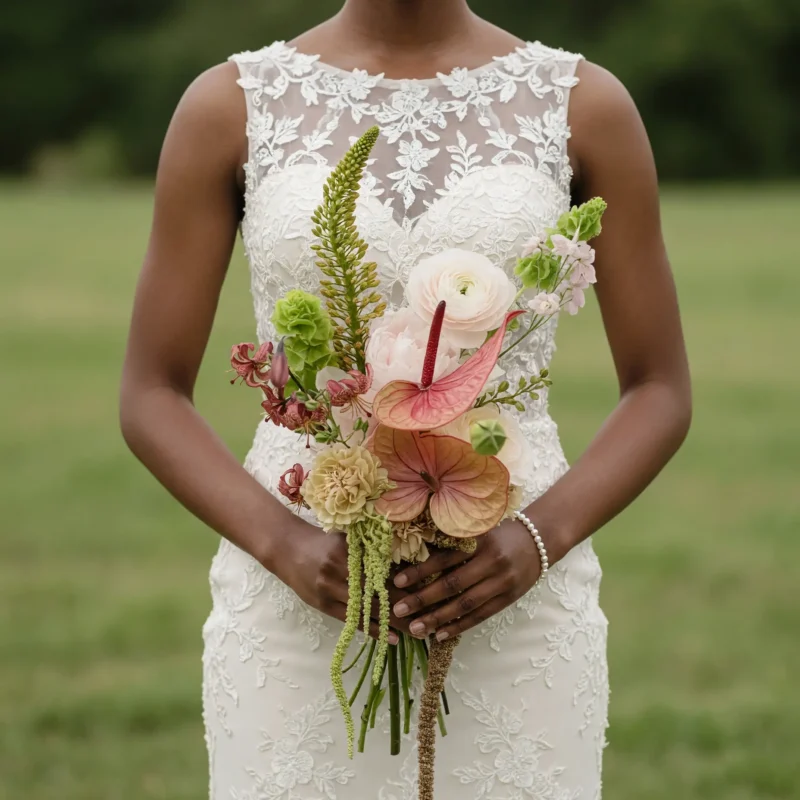 Modern Wedding Bouquets Blush Meadow Romance