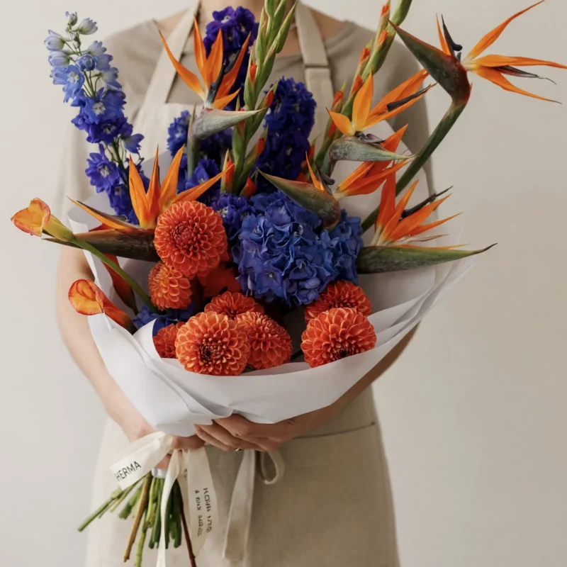 Modern Wedding Bouquets Tropical Sunset Symphony