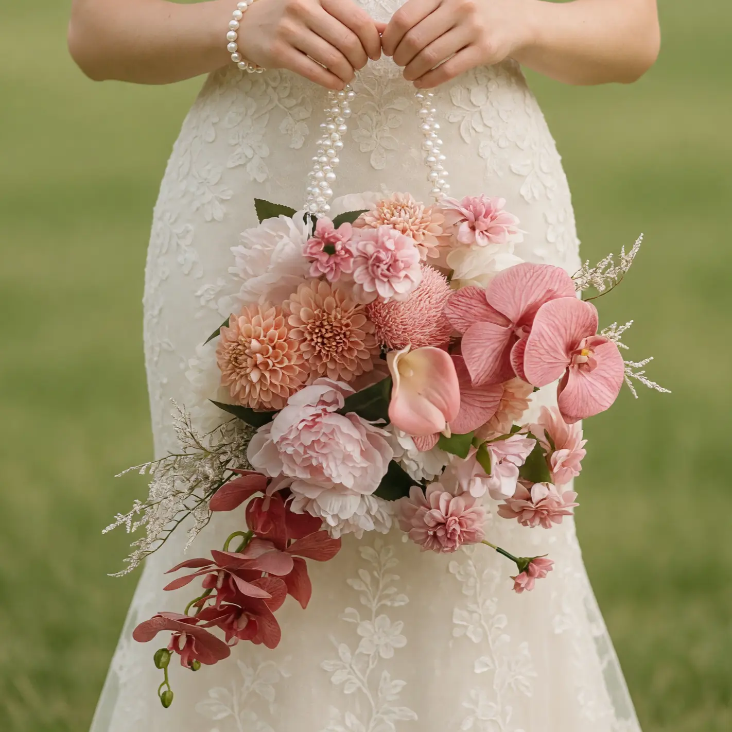Blush Orchid Bridal Wedding Bouquet