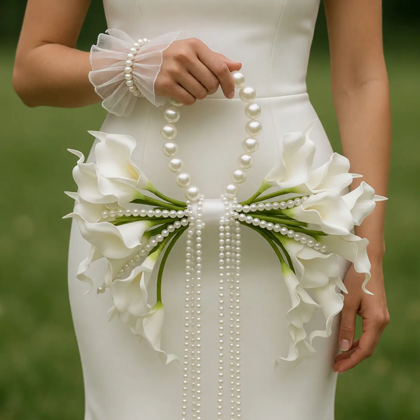 Pearl Calla Bridal Floral Accessory
