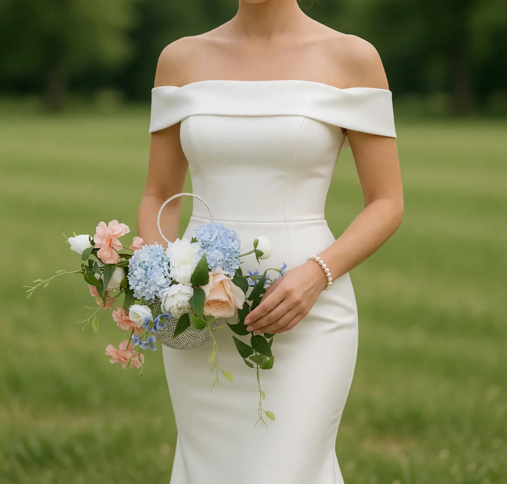 Pastel Hoop Bridal Bouquet