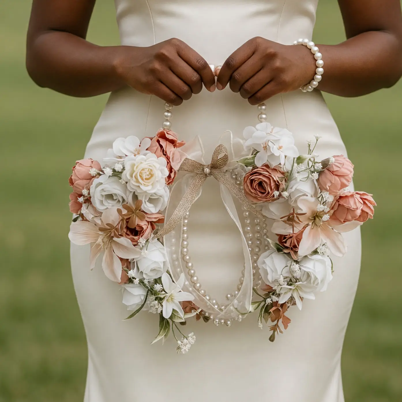 Pearl Wreath Wedding Bouquet