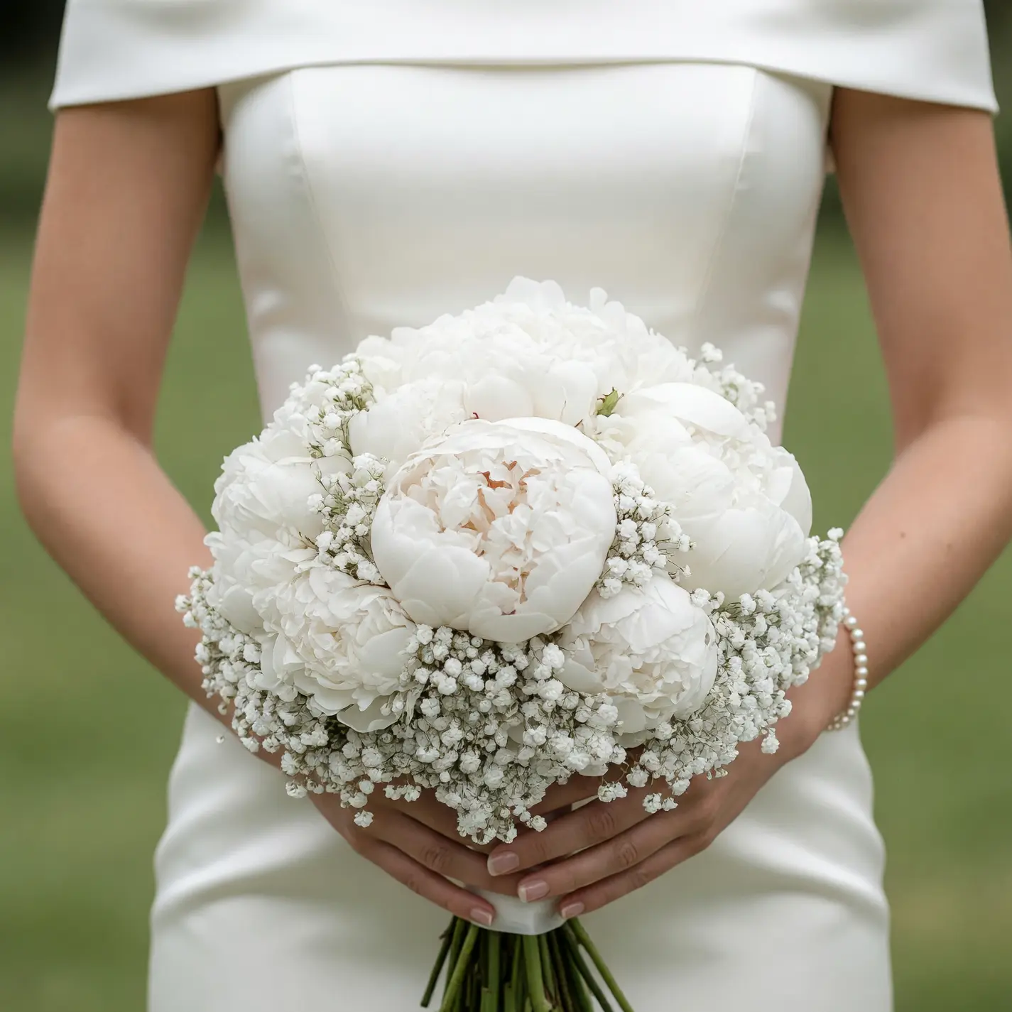 popular wedding bouquets Ivory Peony Cloud