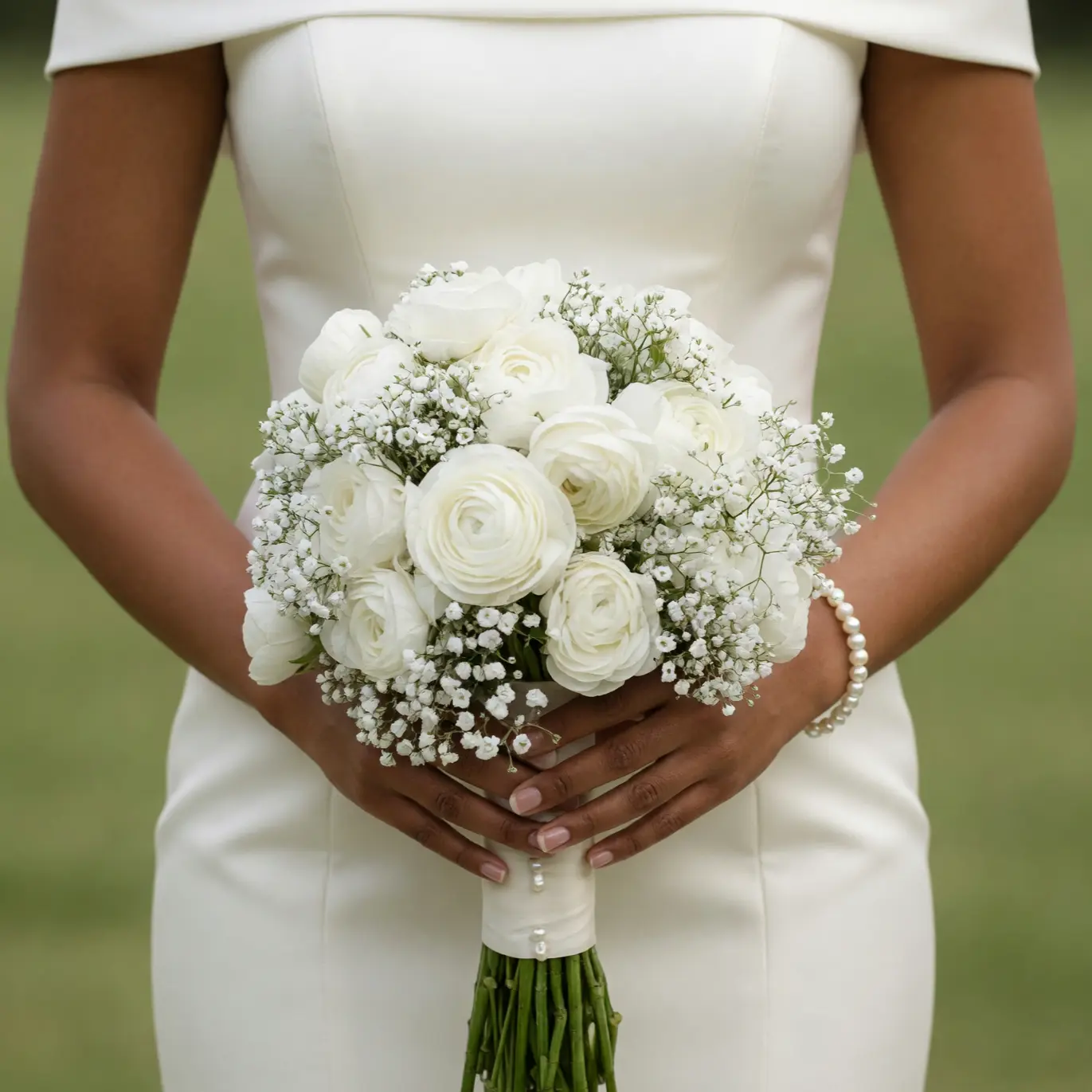 Baby’s Breath Wedding Bouquets White Rose Reverie