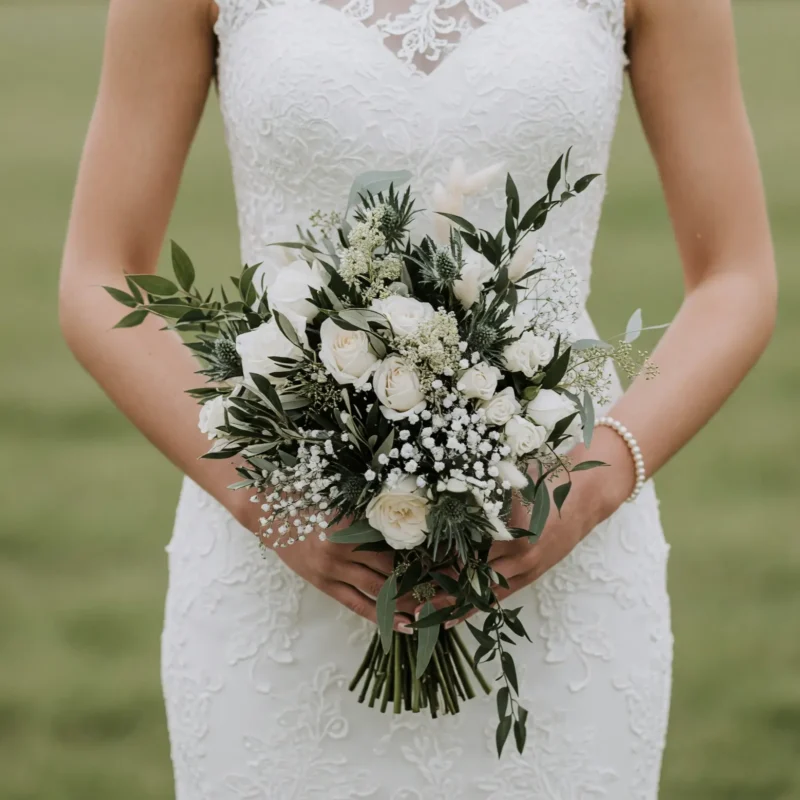 Baby’s Breath Wedding Bouquets Wild Ivory Meadow