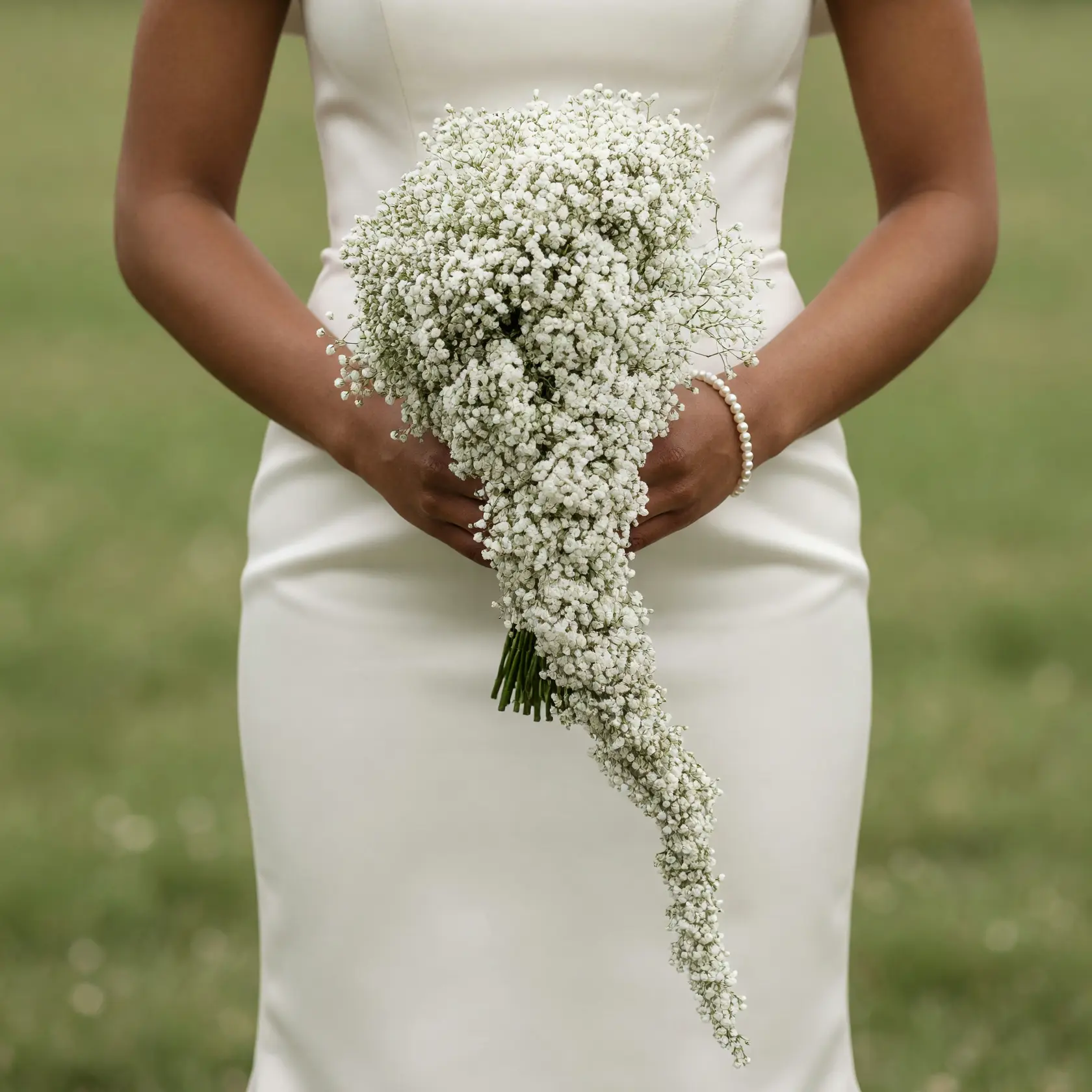 Baby’s Breath Wedding Bouquets Cascading Cloud