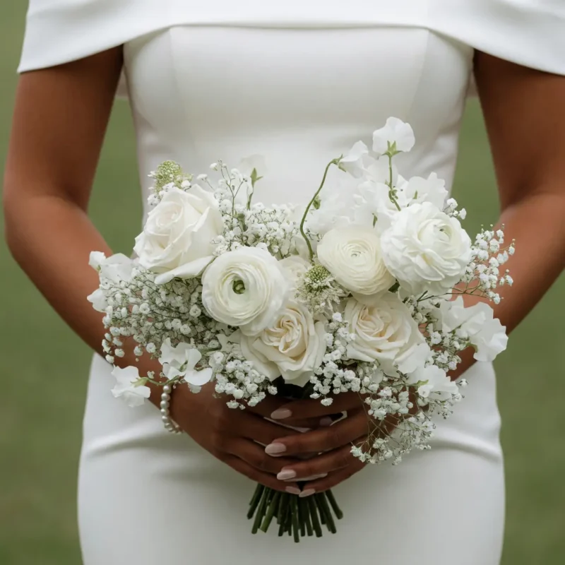 Blue and White Wedding Bouquets Gentle Promise