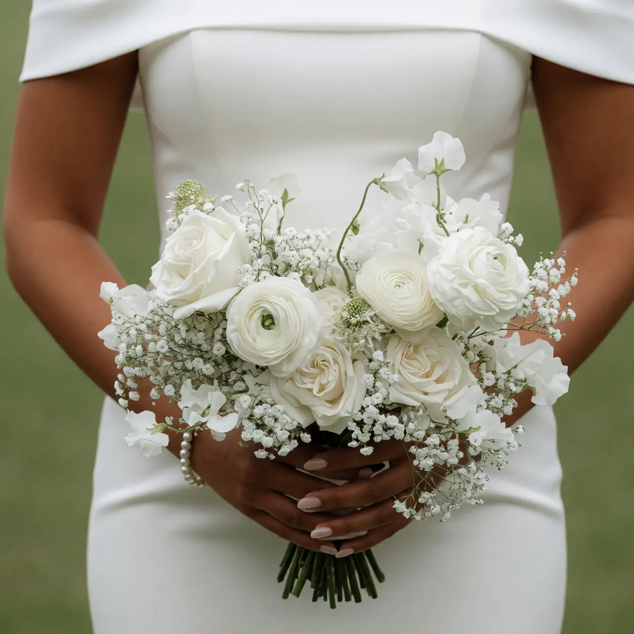 Blue and White Wedding Bouquets Gentle Promise