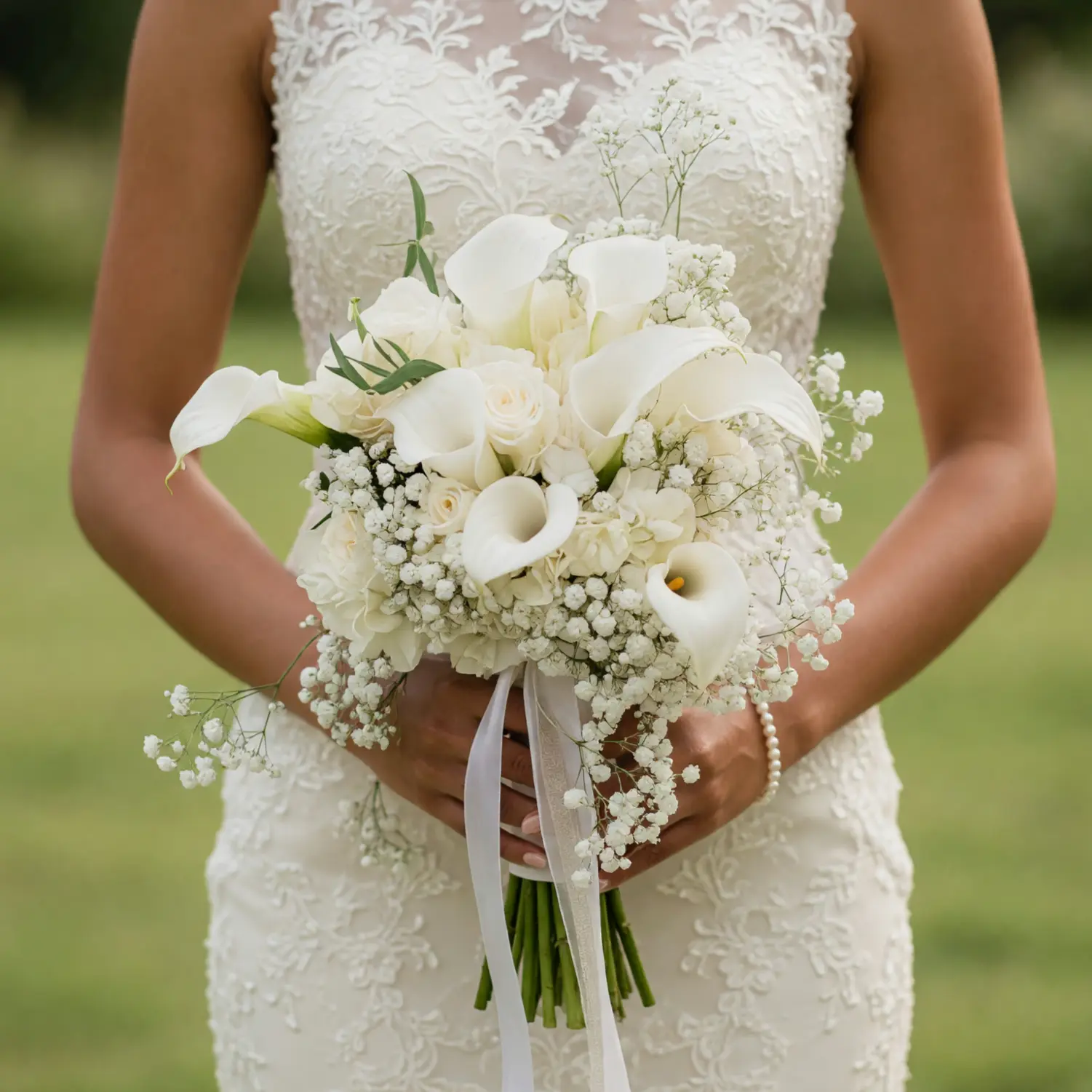 Blue and White Wedding Bouquets Calla Garden
