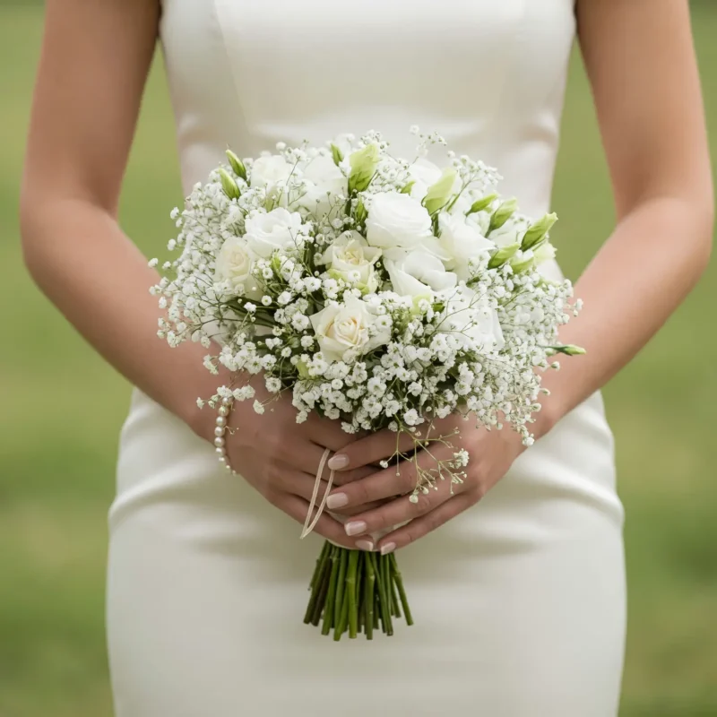 Blue and White Wedding Bouquets Meadow Pearl
