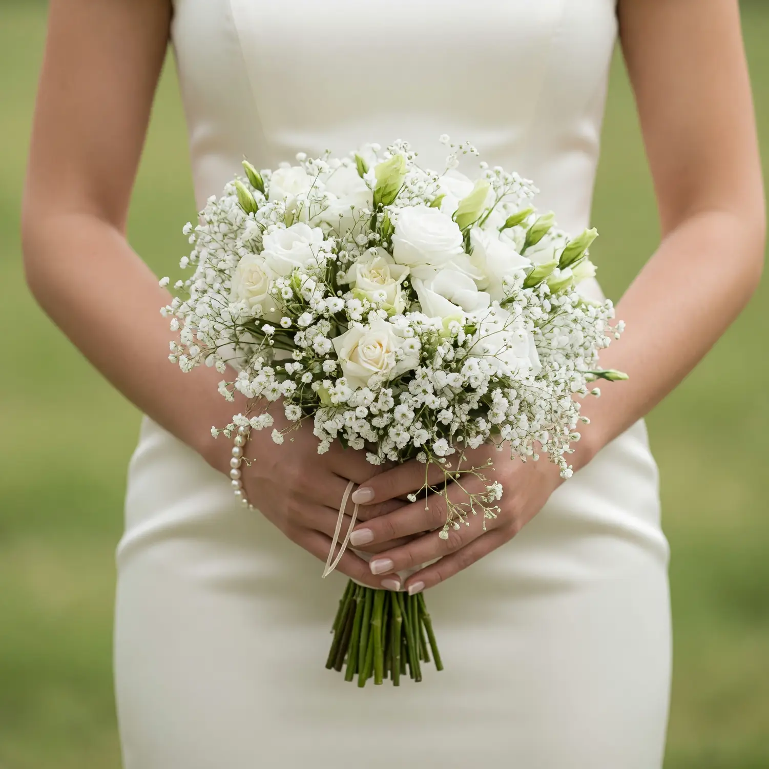Blue and White Wedding Bouquets Meadow Pearl