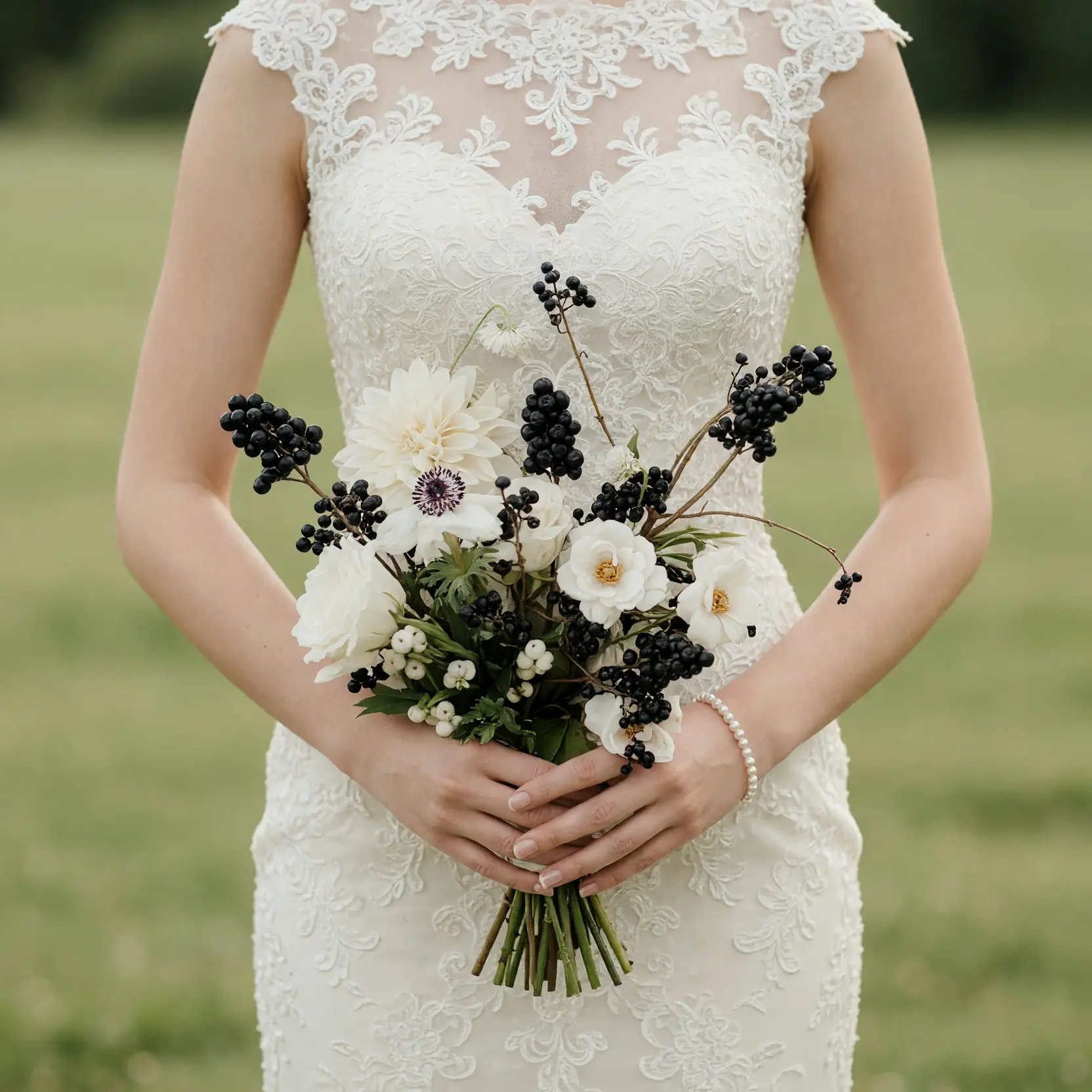 Popular Wedding Bouquets with Dark Berries