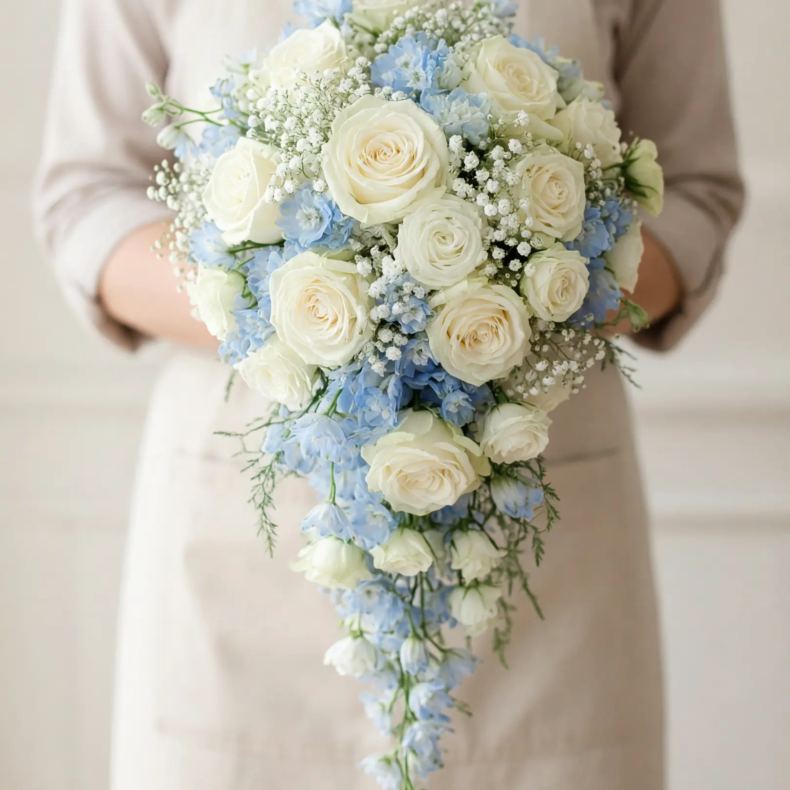 Blue and White Wedding Bouquets Blue Romance
