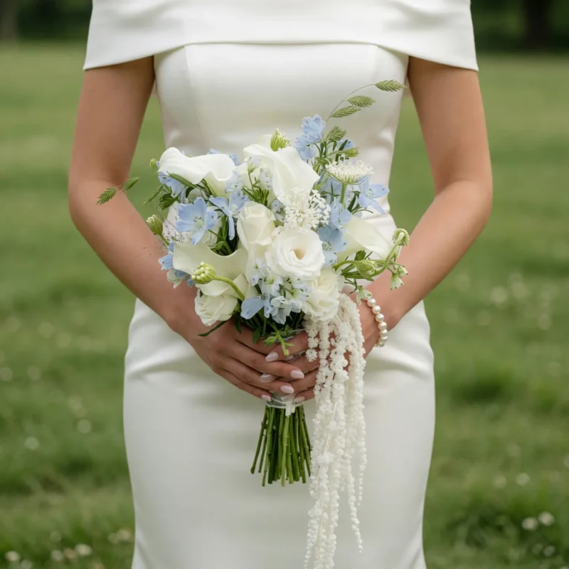 Bridal Flowers Bouquets Whispering Blue Romance