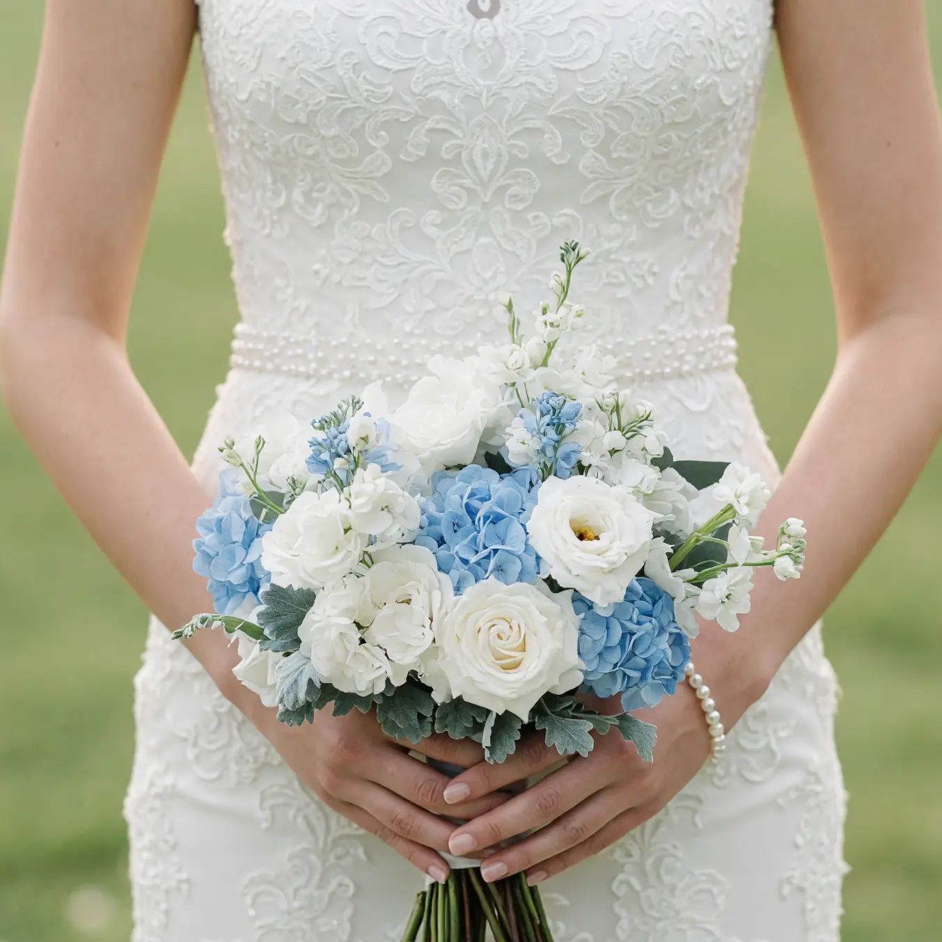 Morning Grace Blue Bridal Bouquet