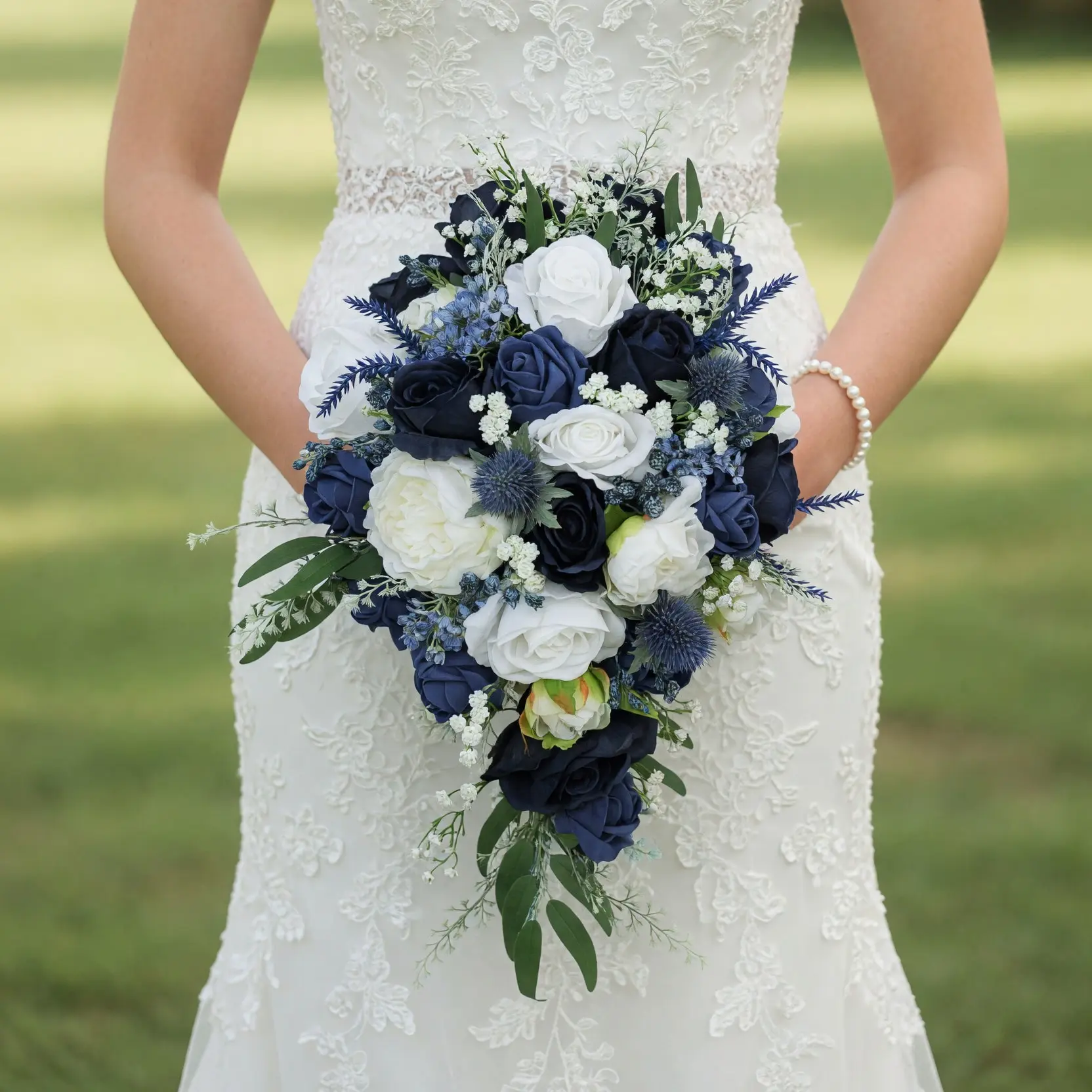 Blue Rose Wedding Bouquets Moonlit Thistle Garden