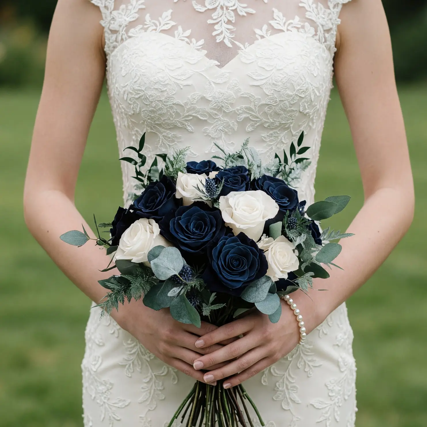 Blue Rose Wedding Bouquets Velvet Midnight Grove