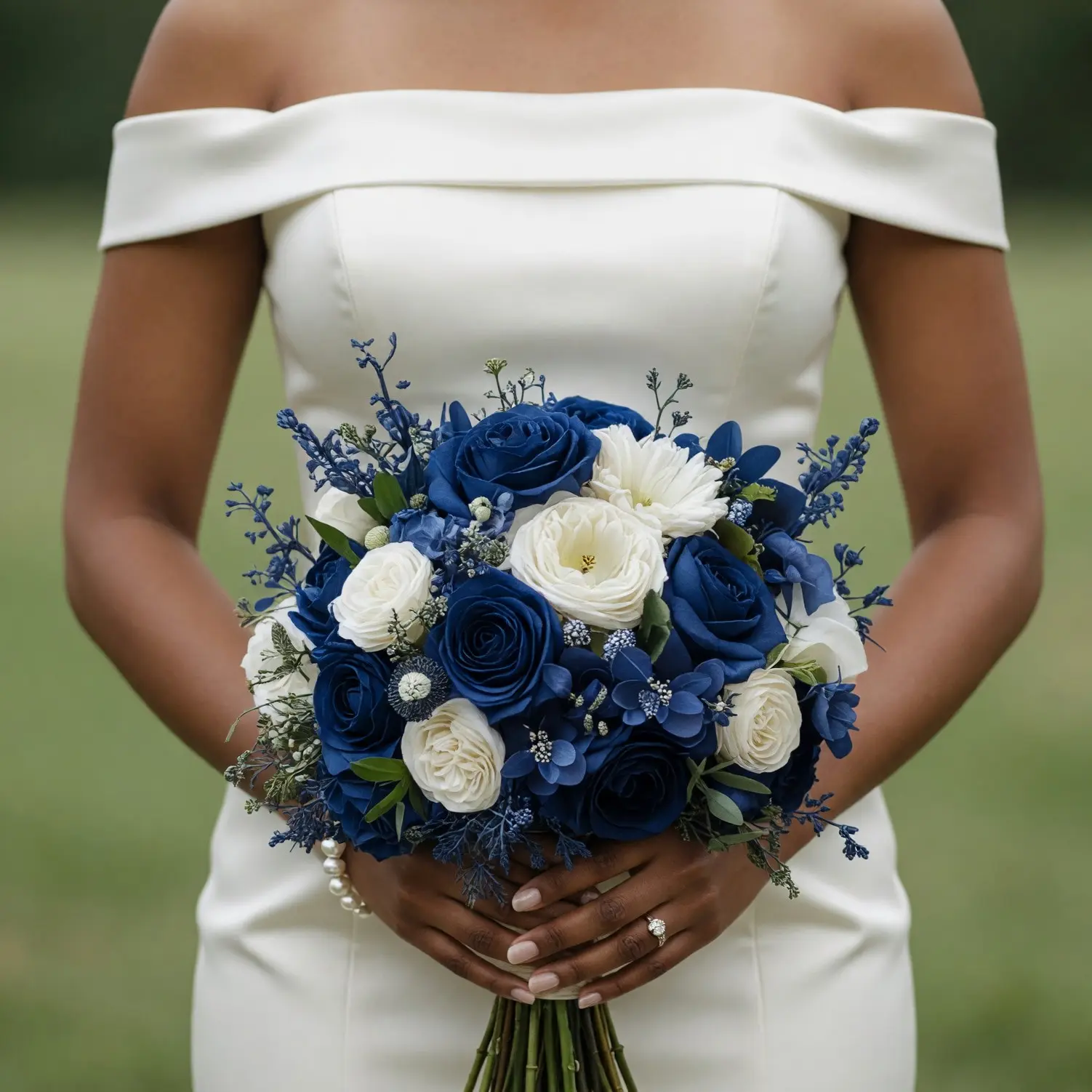 Blue Rose Wedding Bouquets Midnight Garden Harmony