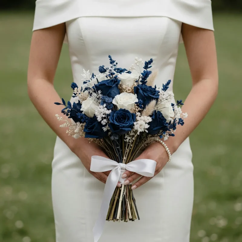 Blue Rose Wedding Bouquets Midnight Meadow Rose Whisper