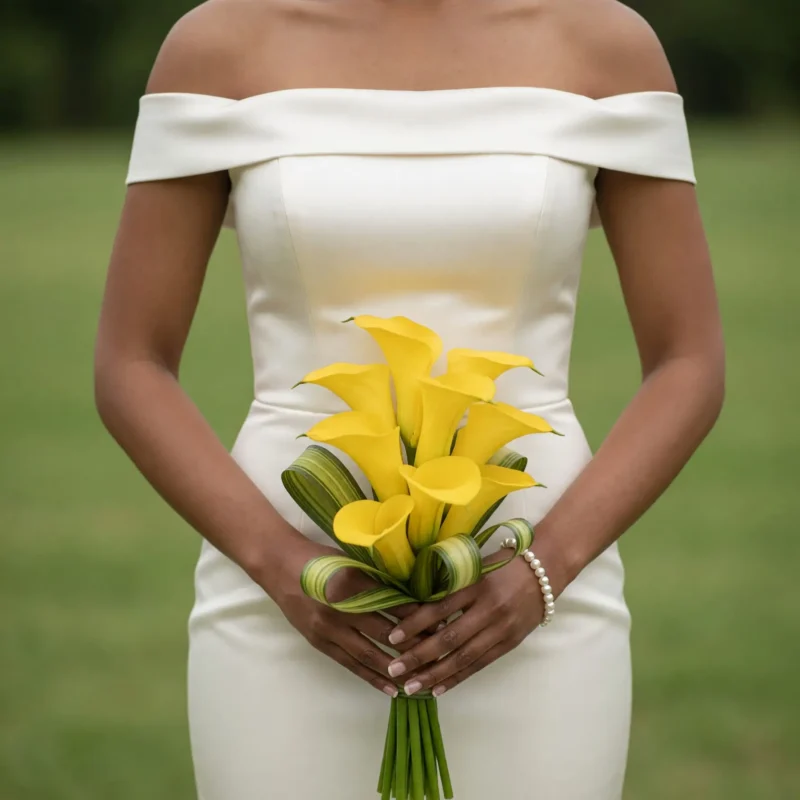 Calla Lily Wedding Bouquets Golden Simplicity