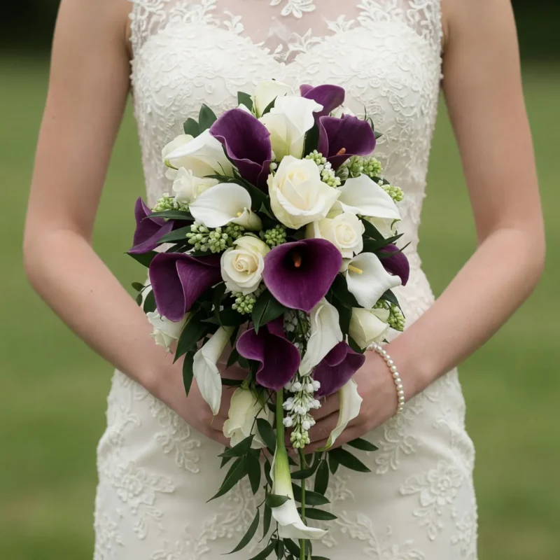 Calla Lily Wedding Bouquets Plum Romance Garden