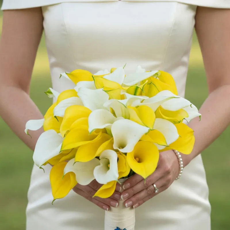 Calla Lily Wedding Bouquets Lemon Ivory Calla Harmony