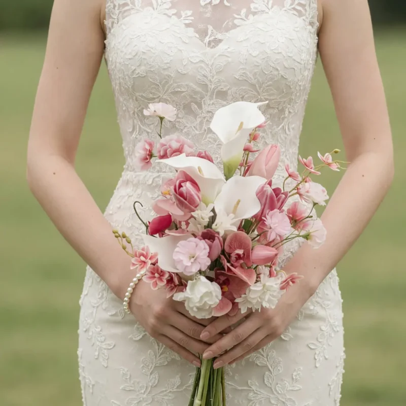 Calla Lily Wedding Bouquets Blush Petal Symphony