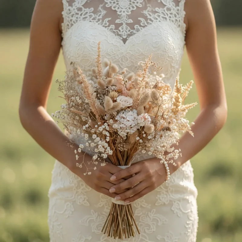 Dried Flower Wedding Bouquets Golden Meadow Keepsake