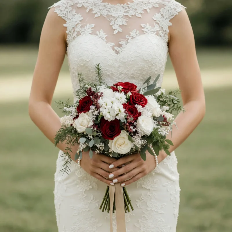 Christmas & Winter Wedding Bouquets – Crimson Noel