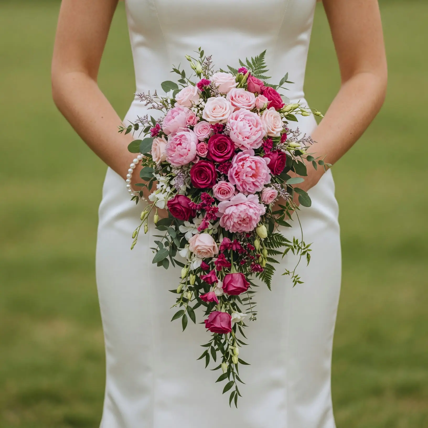 Garden Style Wedding Bouquets Rose Cascade Bridal Flowers