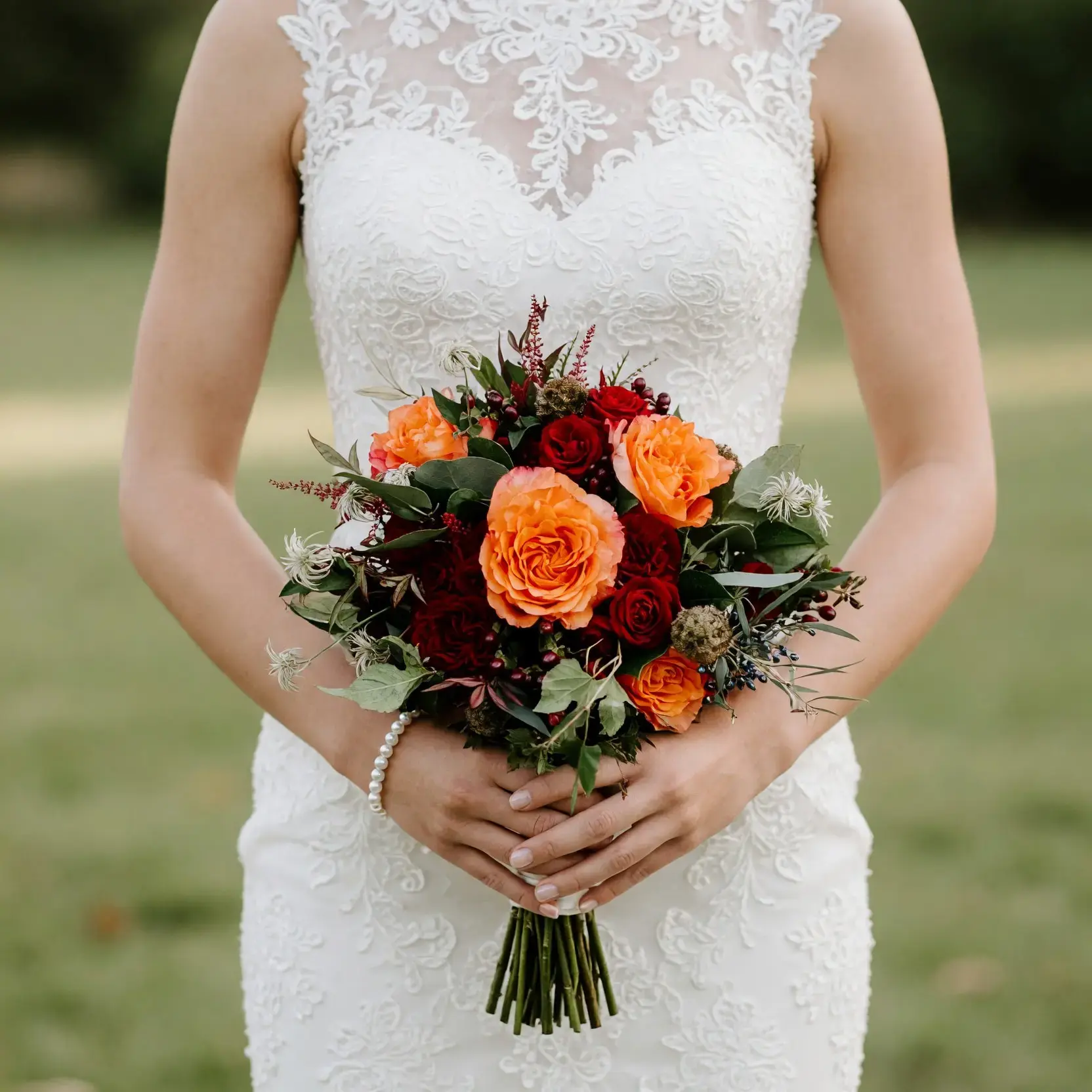 Fall Wedding Bouquets Autumn Ember Roses