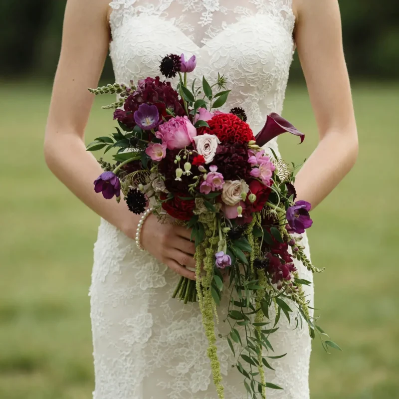 Fall Wedding Bouquets Jewel Garden Cascade
