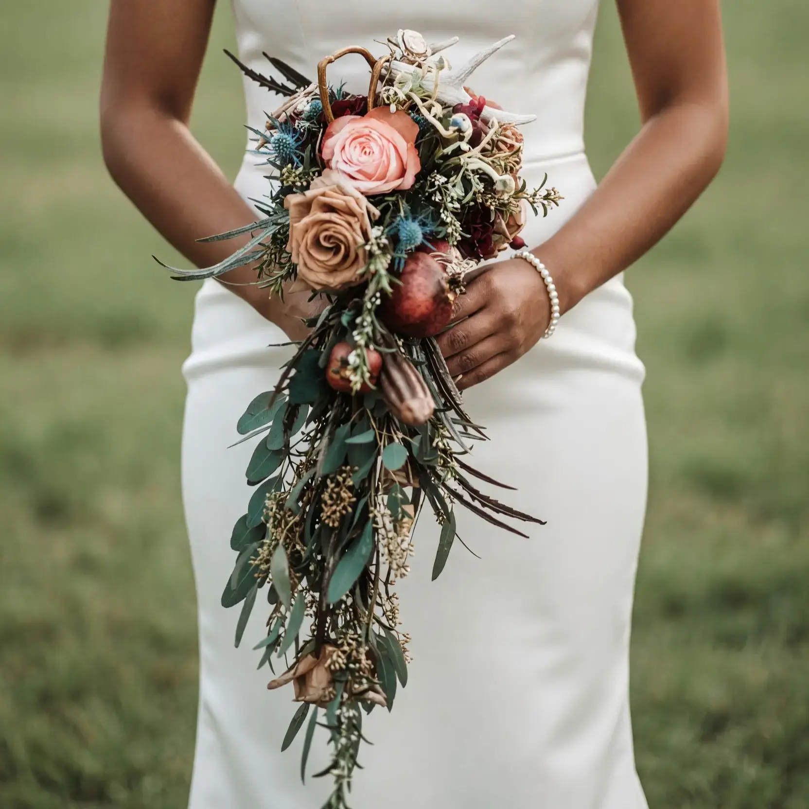 Fall Wedding Bouquets Woodland Rose Cascade