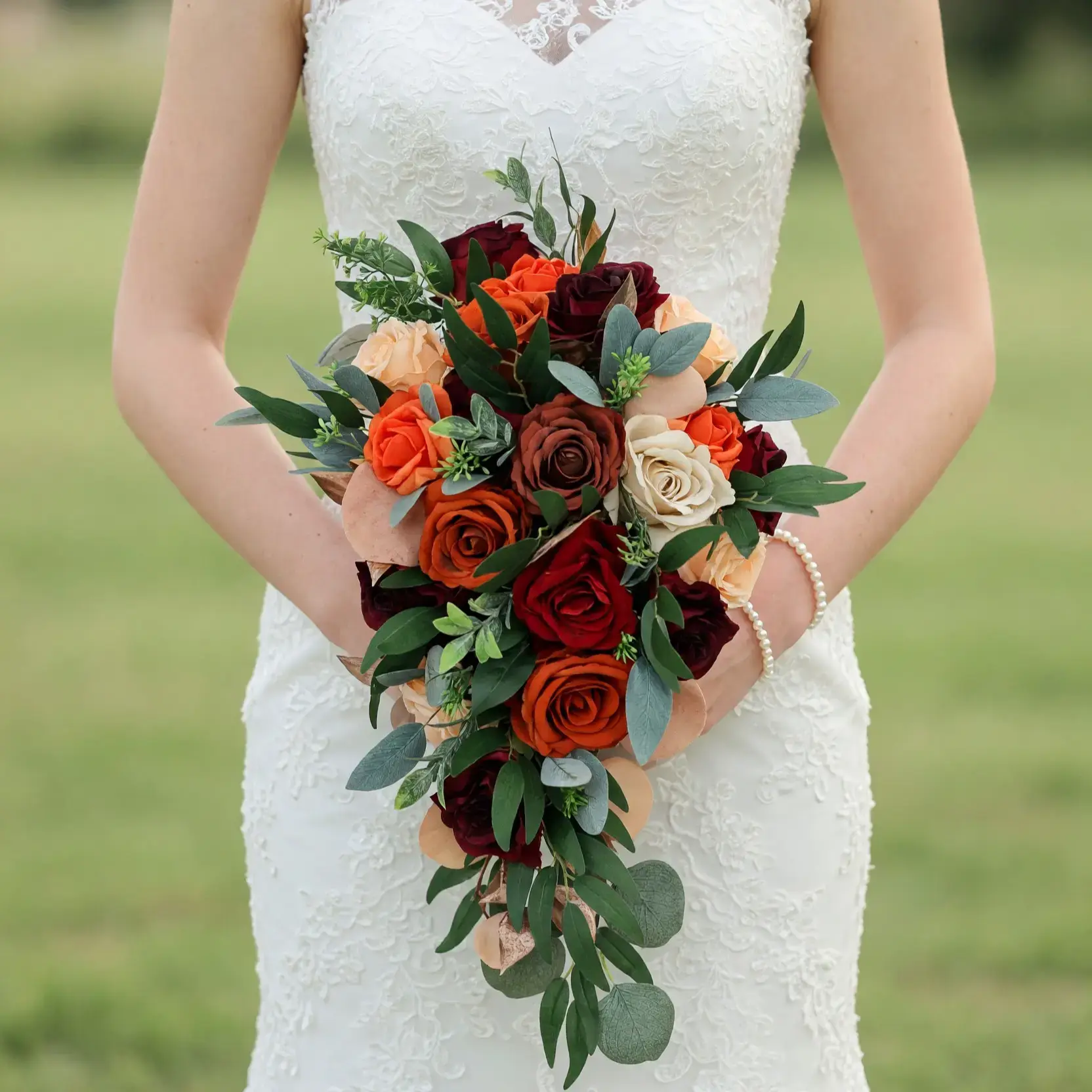 Fall Wedding Bouquets Copper Rose Woodland