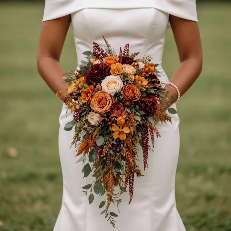 Fall Wedding Bouquets Amber Harvest Trail