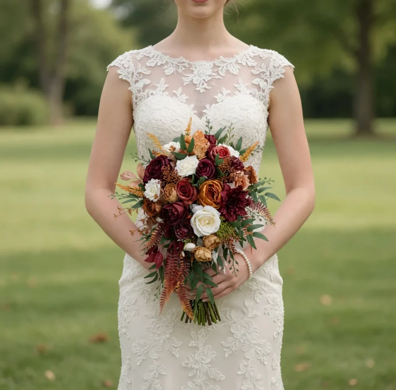 Fall Wedding Bouquets Russet Rose Ember