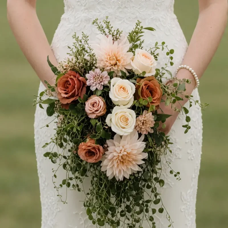 Fall Wedding Bouquets Porcelain Meadow