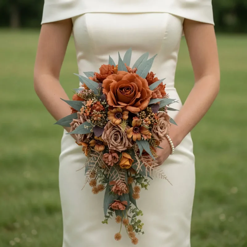 Fall Wedding Bouquets Burnished Cedar Charm