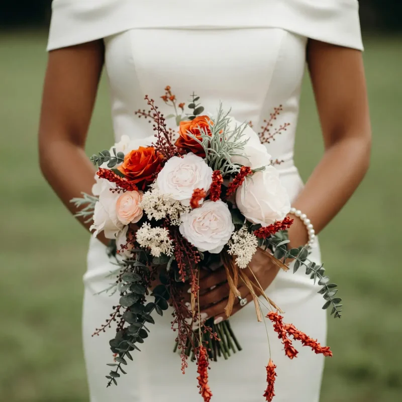 Fall Wedding Bouquets Ivory Ember