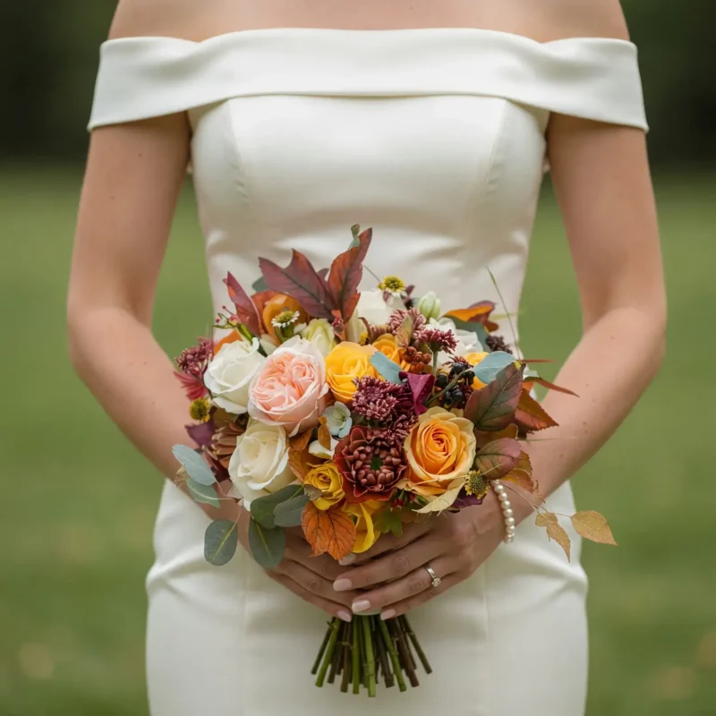 Fall Wedding Bouquets Amber Orchard