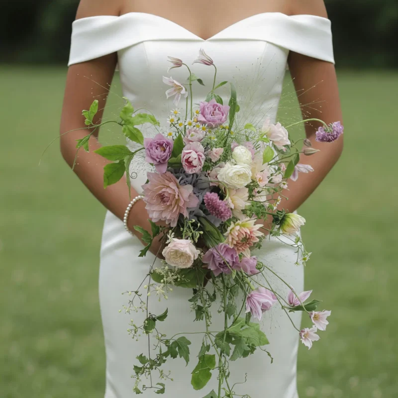 Garden Style Wedding Bouquets Lilac Meadow