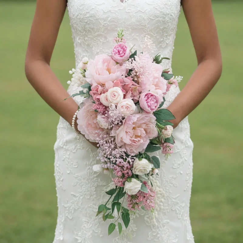 Garden Style Wedding Bouquets Blush Cloud