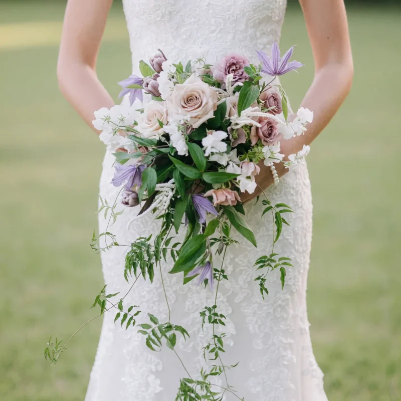 Garden Style Wedding Bouquets Lavender Vine