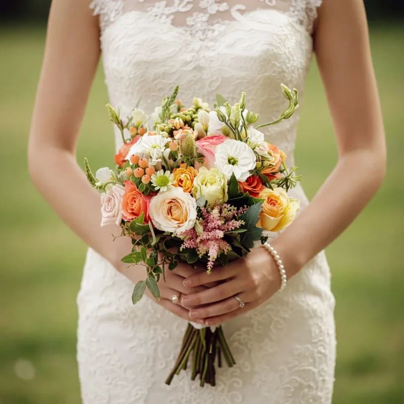Garden Style Wedding Bouquets Apricot Orchard