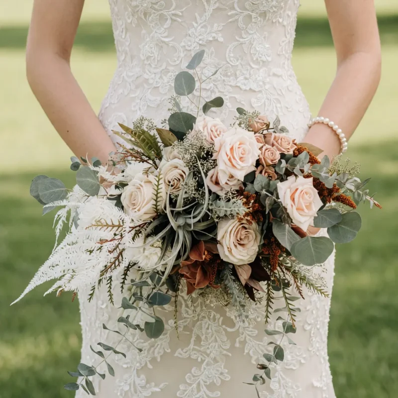 Boho Wedding Bouquets Desert Rose Drift