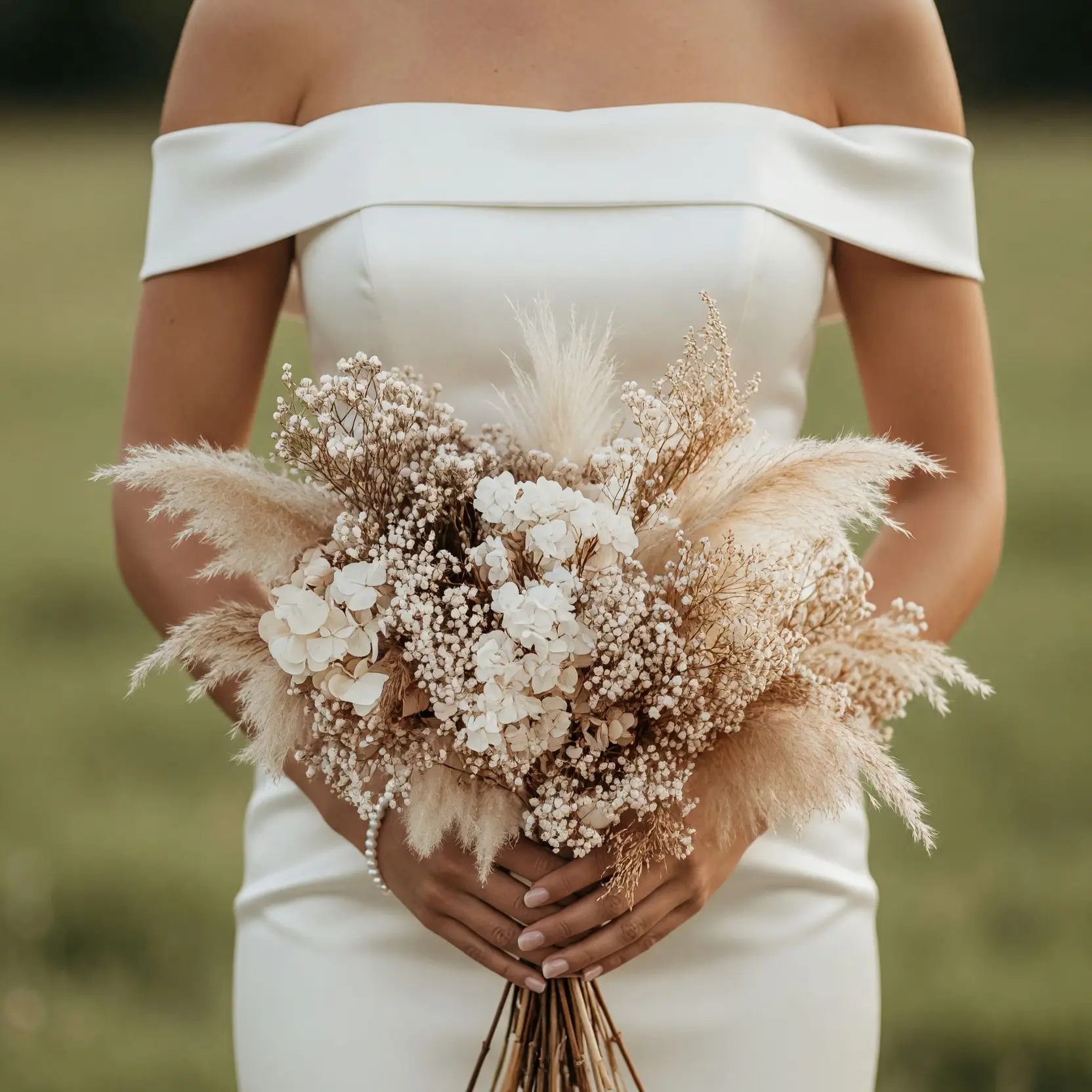 Boho Wedding Bouquets Pampas Cloud Bridal Blooms