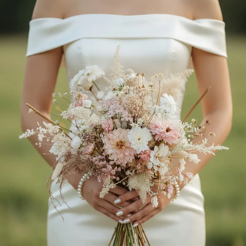 Boho Wedding Bouquets Blush Meadow