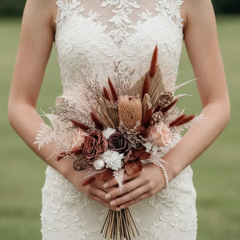 Boho Wedding Bouquets Rust Ember