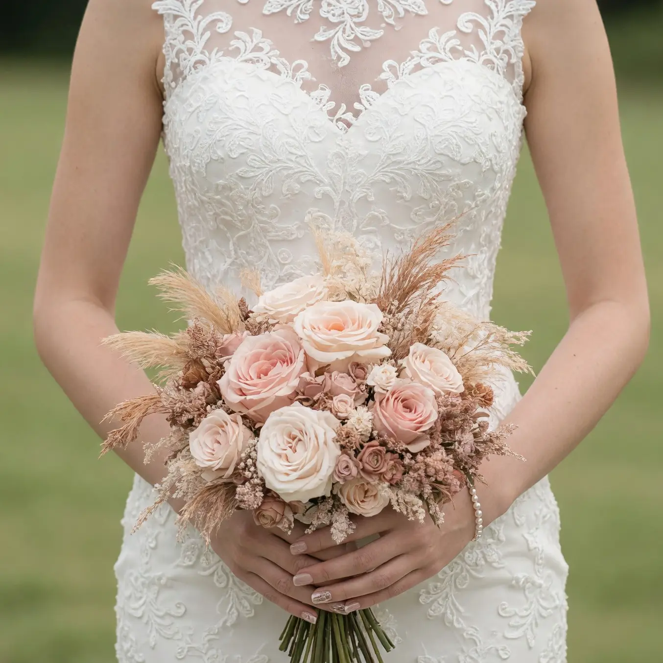 Boho Wedding Bouquets Blush Rose Harvest