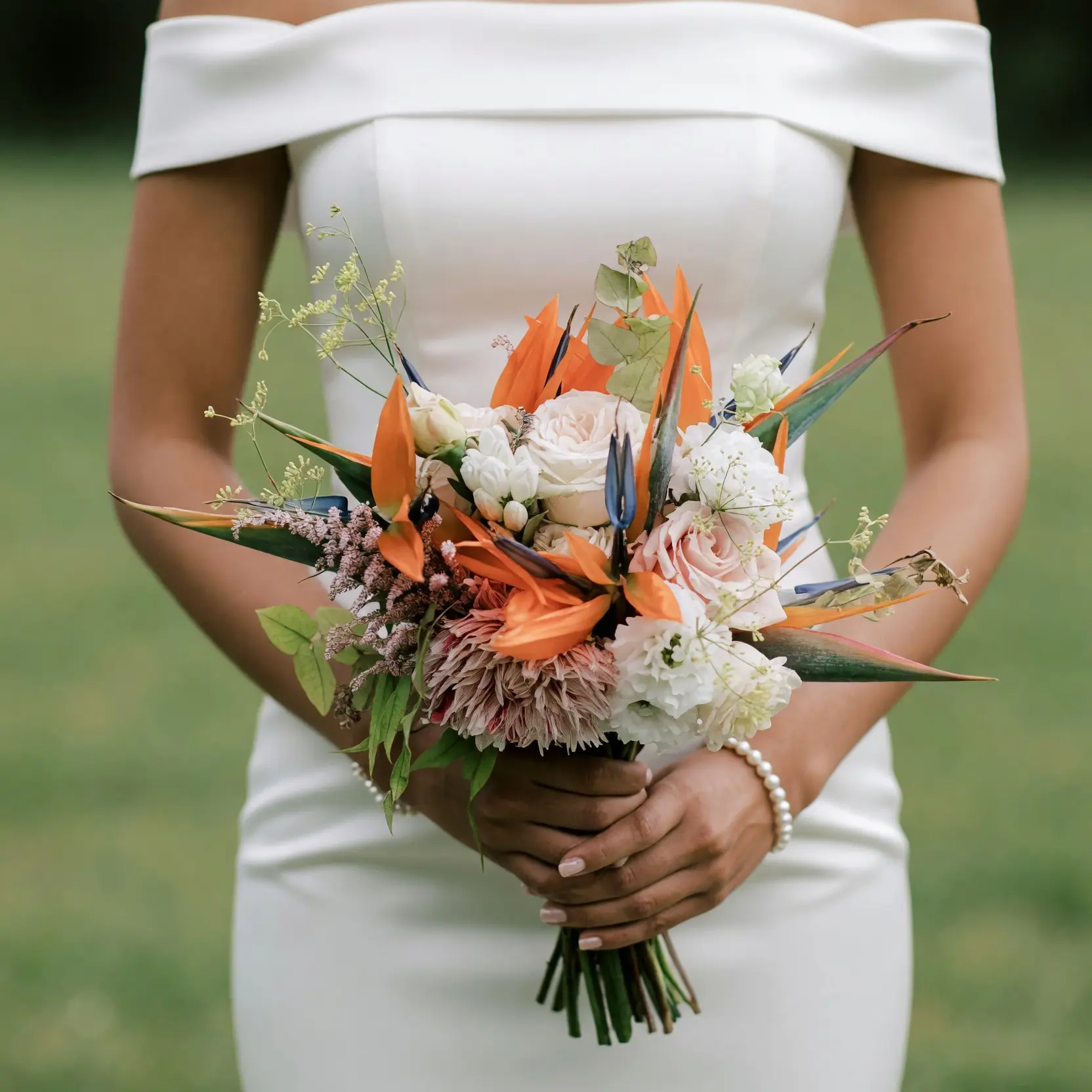 Tropical Wedding Bouquets Sunset Anthurium Bridal Flowers